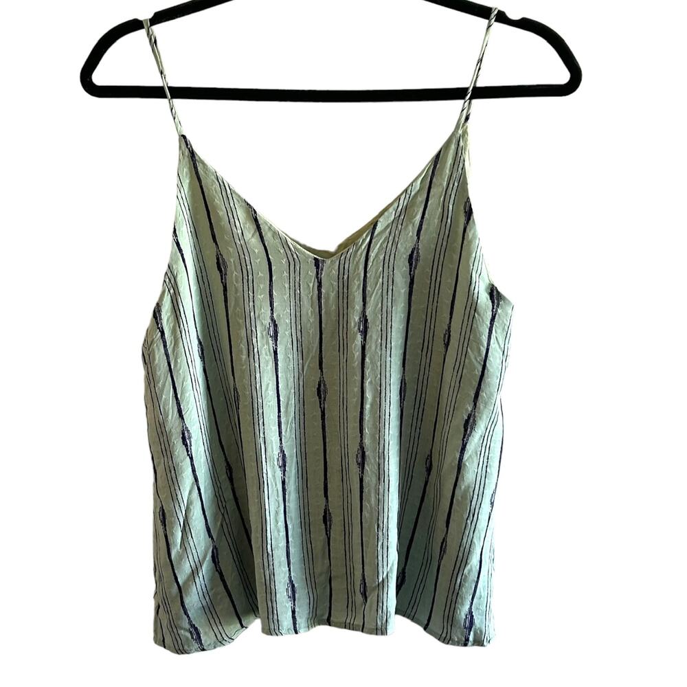 Final Touch Green Blue Tank Top Made in USA Y2K S